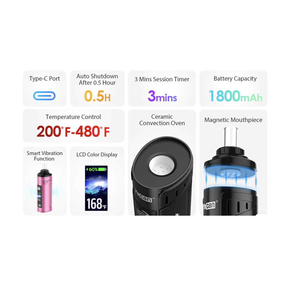 Yocan HIT 2 Dry Herb Vaporizer | Specs