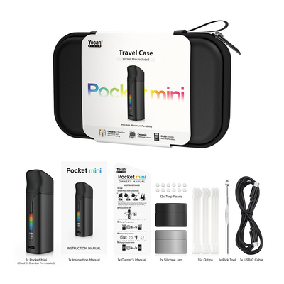 Yocan Pocket Mini Wax Vaporizer Travel Kit | Packaging & Contents